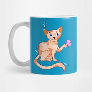 Cartoon Cat with butterfly Mug